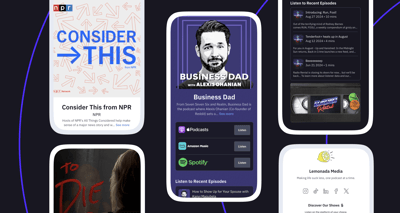 Podcast landing page